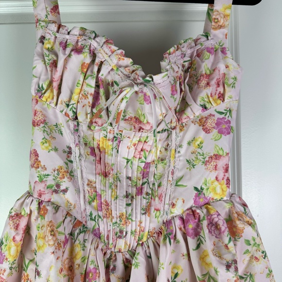 Miss Rosier KARA FLORAL-PRINT COTTON MINI DRESS - Picture 5 of 7
